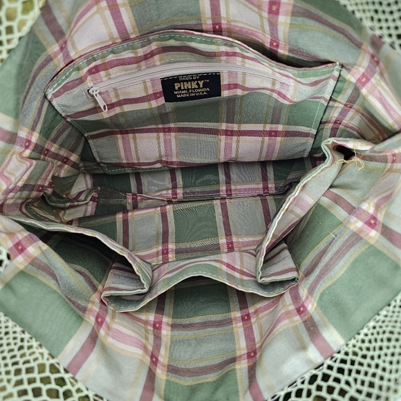 Bags By Pinky Green Gold Metallic Snakeskin Large Tote Bag - Picture 6 of 7